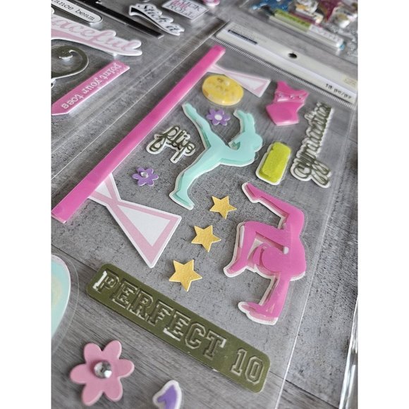 Sticker Lot Sports Gymnastics Scrapbooking 3D Stickers RARE Mambi + #72 - Picture 2 of 8